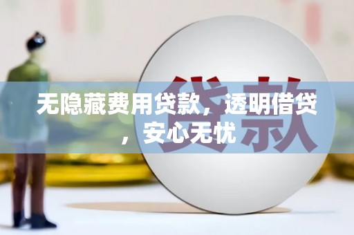 盐水无隐藏费用贷款，透明借贷，安心无忧