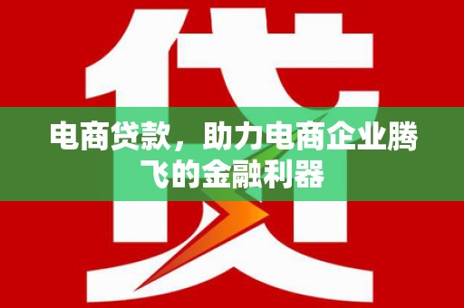 盐水电商贷款，助力电商企业腾飞的金融利器