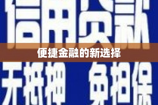 盐水便捷金融的新选择