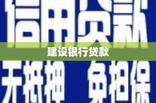 盐水建设银行贷款