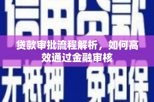 盐水贷款审批流程解析，如何高效通过金融审核