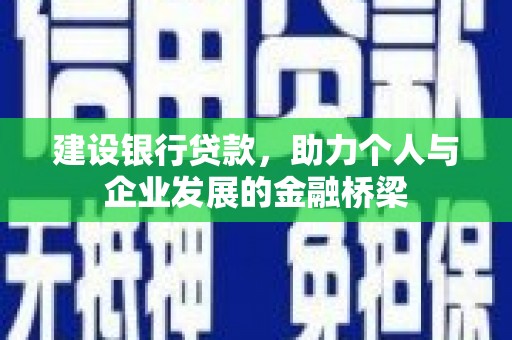 盐水建设银行贷款，助力个人与企业发展的金融桥梁