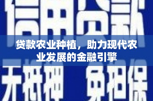 盐水贷款农业种植，助力现代农业发展的金融引擎