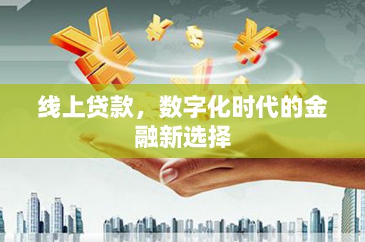 盐水线上贷款，数字化时代的金融新选择