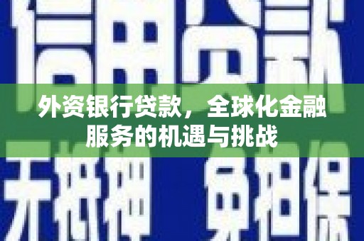盐水外资银行贷款，全球化金融服务的机遇与挑战